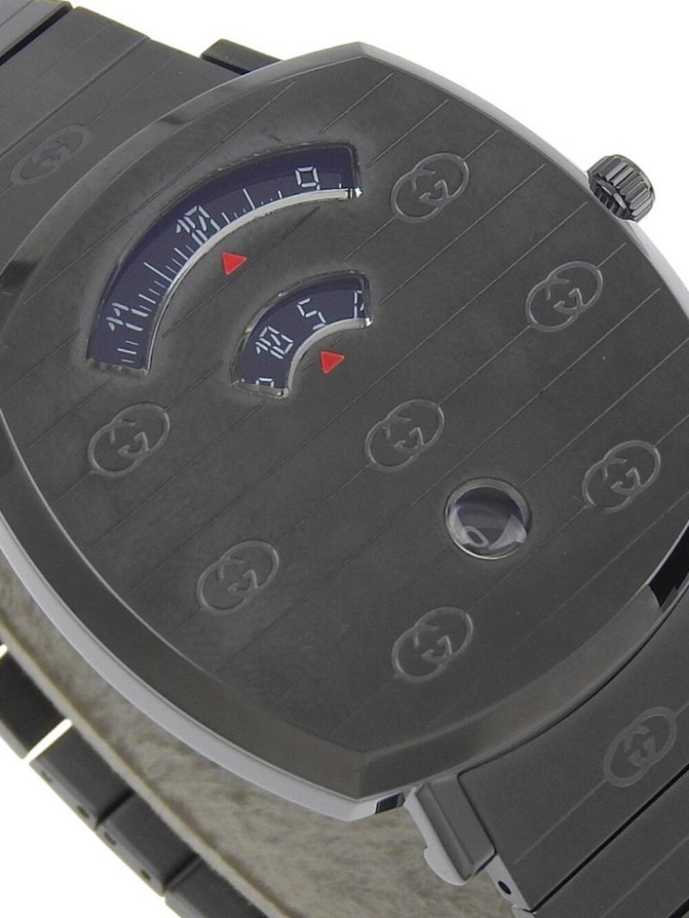 GUCCI grip Watches 157.3 black blackDial Stainless Steel Quartz Analog dis... - Picture 10 of 13